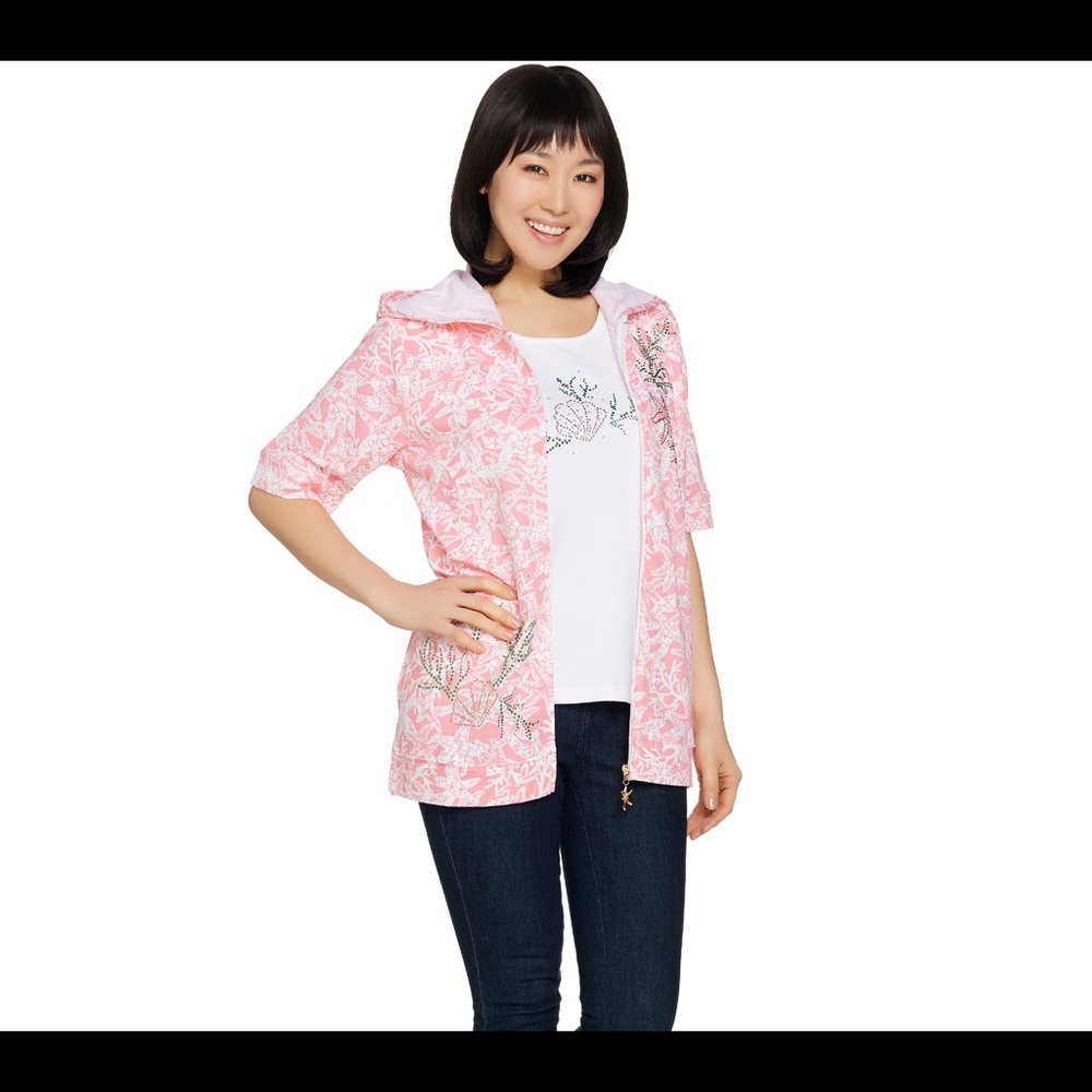 Quacker Factory Starfish Jacket Tank Set Beach S